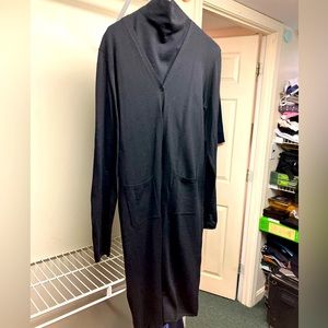 DKNY long sweater and insert shirt